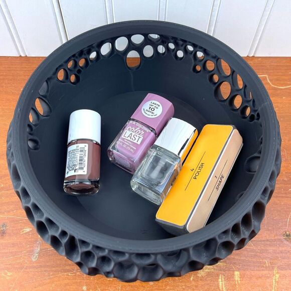 "Virus" Catch-All Bowl, Modern Decorative Bowl, Unique Hole Design - Picture 2 of 10